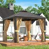 Erommy 10' X 10' Hardtop Gazebo,Outdoor Gazebo with Aluminum Frame,Galvanized Steel Double Roof - 3 of 4