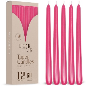 Leor & Lair Taper Candles - 12 Pack - 10" Tall Candlesticks for Dinner, Home Decor, Holiday, Wedding - 1 of 3