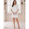 INSPIRE CHIC Women's Sequin Split 3/4 Sleeves V-Neck Mini Dress - 3 of 4