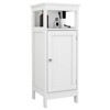 Bathroom Single Door Cabinet Multi-functional Wooden Storage Cabinet With Adjustable Shelf Open Shelf - 4 of 4
