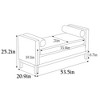 Coucheta Bench End of Bed, Bedside Bench with Sturdy Wood Legs + Bolster Round Pillows, Upholstered Benches for Bedroom Living Room, Up to 275 Pounds - 2 of 4