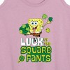 Women's - SpongeBob Squarepants - Luck Of The Square Pants Graphic Racerback Tank - 2 of 4