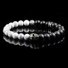 Crucible Men's Skull with Howlite and Matte Onyx Stone Beads Stretch Bracelet (8mm) - 3 of 4