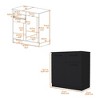 Okak 2-Door 1-Drawer Dresser Ample Storage with 2 Door Compartment & Small Item Drawer, Easy-to-Clean, Stylish Handles for Bedroom - 3 of 4