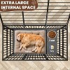 Foldable Square Tube Dog Crate, Heavy-Duty Indestructible Steel, with Lockable Wheels, Suitable for Indoor and Outdoor Use, Ideal for Dogs - 4 of 4