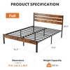 Lyngins Industrial Twin Bed Frame, Metal Platform Bed Frame, Noise-Free Beds with Headboards & Footboard, Storage Bed with 12.8" Under-Bed Space - 2 of 4