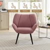 Modern Accent Chair Wingback Armchair Mid-Century Upholstered Lounge Arm Chair with Solid Wood Frame & Soft Cushion for Living Room, Bedroom - 2 of 4