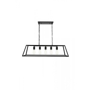 Elegant Lighting Resolute 5 light black Pendant - 1 of 4