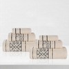 Zero Twist Cotton Solid and Jacquard Bathroom Towel Set by Blue Nile Mills - 2 of 4