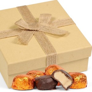 Chocolate Peanut Butter Cremes Gift Box – by Its Delish, 16 Oz | Fancy Individually Foil Wrapped Chocolates– Dairy Free, Kosher - 1 of 1