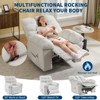 Recliner Chair, Wide Rocking Chair with Massage and Heat, Ergonomic Overstuffed Breathable Fabric Reclining Chair with 2 Side Pockets - 4 of 4