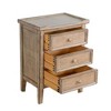 Royal Hampton 3 Drawers End Table, Distressed Mahogany Wood, 19 Inch - 4 of 4