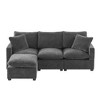 YOOCOZZ Chenille Sectional Sofa with Movable Ottoman and Pure Foam Cushions, Free Combination - 2 of 4