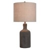 Textured Concrete Table Lamp with Drum Shade Dark Gray Finish - StyleCraft: Contemporary Lighting, UL Listed, E26 Socket - 2 of 4