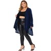 Agnes Orinda Women's Plus Size Velvet Sequin Sparkly Party Long Sleeve Lightweight Cardigans - 3 of 4