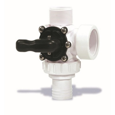 Swimline HydroTools Swimming Pool and Spa Standard Right Outlet 3-Way Valve 1.5" - White