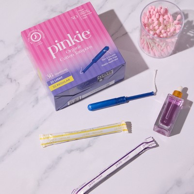 Pinkie Tween & Teen Organic Cotton Tampon Multipack - Light & Regular Absorbency - 36ct