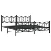 vidaXL King Metal Bed Frame – Black Steel, Headboard & Footboard, 81.5"x78"x35.4" - 2 of 4