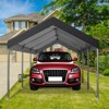 Heavy Duty Carport,Portable Garage,UV Resistant & Waterproof,Carports for Car,Boat,Party,Gray - 4 of 4