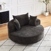 KWPZQEB Swivel Accent Chair, 55 Inches Chenille Single Chair with 3 Pillows, Modern Sofa Chair for Bedroom, Living Room - 3 of 4