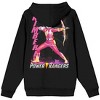 Power Rangers Kimberly With Bow & Arrow Long Sleeve Black Adult Zip-Up Hoodie - 2 of 4