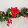 Barton 6' Christmas Garland Red & Gold w/Pinecones Pre-Lit White LED Home - 4 of 4