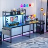 Aheaplus L Shaped Desk with Power Outlet & LED Strip - 2 of 4