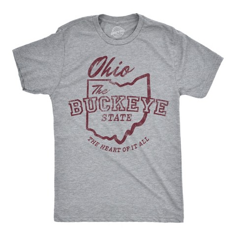 Мужские футболки Crazy Dog T-Shirts, Inc. Mens Funny T Shirts Ohio The Buckeye State Sarcastic Graphic Novelty Tee For Men - Crazy Dog Men's T Shirt with Fun Design Light Grey XL