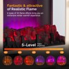 ROVSUN 23''H Electric Fireplace with Smart App & Remote Control, 6 Flame Colors & 5 Brightness, Stove Heater with Overheat & Tip-Over Protection - 3 of 4