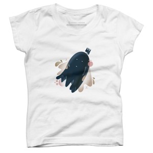 Girl's Design By Humans Little floating ghost By Nebenzu T-Shirt - 1 of 3