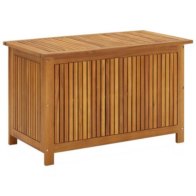 vidaXL Patio Storage Box 35.4Inchx19.7Inchx22.8Inch Solid Acacia Wood