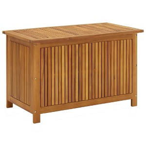 vidaXL Patio Storage Box 35.4Inchx19.7Inchx22.8Inch Solid Acacia Wood - 1 of 4