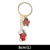 Unique Bargains Christmas Keychain Double Ring Zinc Alloy Colorful 3.15" 1 Pc - 2 of 4