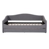 Twin Size Upholstered Daybed with Light and Trundle for Bedroom or Apartment - 3 of 4