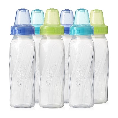 Image of Evenflo Feeding Classic Clear Plastic Baby Bottles - 8oz/6pk