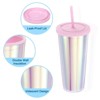 Unique Bargains Acrylic Insulated Double Wall Tumbler with Lid and Straw - 3 of 4