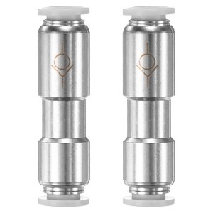 Unique Bargains Nickel Plated Brass Plastic Push to Connect One Way Check Valve 2 PCS - 1 of 4