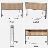 Boersma Queen Size Headboard Only with Outlets, Wall Mount Wood Fluted Headboard with Storage, Height Adjustable, Storage Rack, Sturdy and Stable - 2 of 4