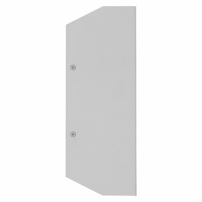 Amora Satin Nickel 10" Bi-Directional LED Outdoor Wall Sconce