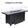 57" Rectangular Propane Fire Pit Table, 50,000 BTU Outdoor Heater with Rain Cover, CSA Certified, Steel/Iron Construction, Reversible Tabletop - 3 of 4