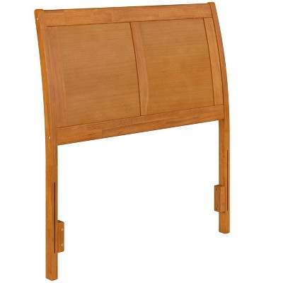 AFI Furnishings Portland Twin Sleigh Solid Wood Panel Headboard in Light Toffee