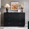 SinCiDo 6 Drawer Fluted Dresser, 47" Wide Wood Chest of Drawers with Deep Storage, Modern Storage Organizer for Bedroom, Living Room - 3 of 4