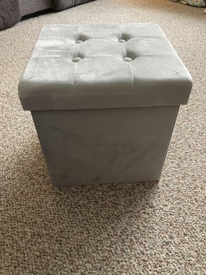 Ashley Rose Storage Ottoman Blanket Box Velvet Foot Stool Chest Couch