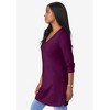 Roaman's Women's Plus Size Long Sleeve V Neck Ultimate Tunic - 4 of 4