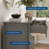 5 Drawer Dresser for Bedroom, 32"W Wooden Chest of Drawers with Metal Handles, Fluted Clothes Storage Organizer, Dresser Narrow Nightstand - 4 of 4