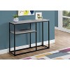 Monarch Specialties Accent Table Console Entryway Narrow Sofa Living Room Bedroom Grey Laminate Black Metal Contemporary Modern - 4 of 4