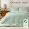 100% Organic Cotton Percale Duvet Cover and Sham Set by Bare Home - 2 of 4