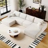 MAYEERTY 107" Cloud L-Shape Sofa White - 107" L-Shape, Corduroy, Deep Seat, No Assembly, for Living Room/Bedroom - 2 of 4