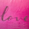 12"x18" Poly-Filled Beaded 'Love' Luxe Velvet Lumbar Throw Pillow - Edie@Home - 3 of 3