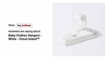 trusir Kids Hangers 100 Pack - 11. 5 inch Baby Hangers for Closet - White Hangers for Closet - Toddler Hangers for Clost & Child Clothes for Clost 